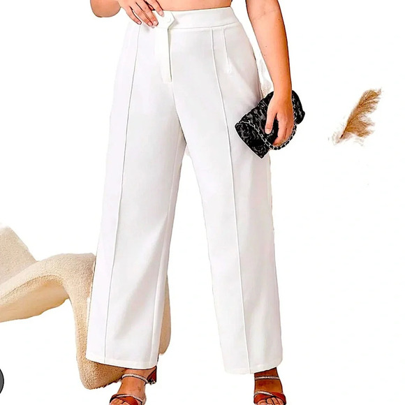 The Limited White Wide Leg Pants Plus Size - Picture 1 of 8